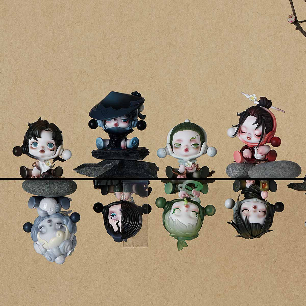 Pop Mart Skull Panda The Ink Plum Blossom Series Figures