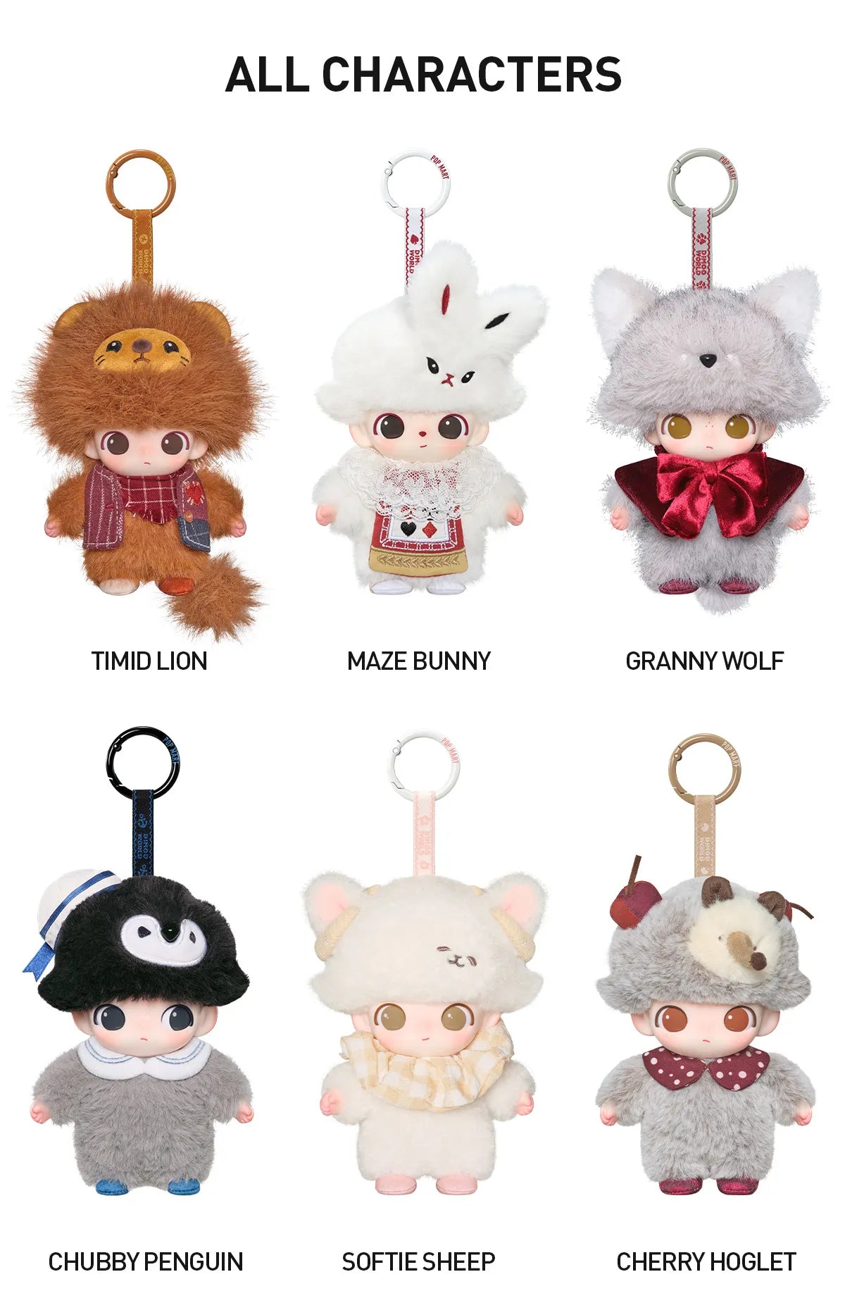 Popmart DIMOO Secret Theatre Club Series Vinyl Plush Pendants