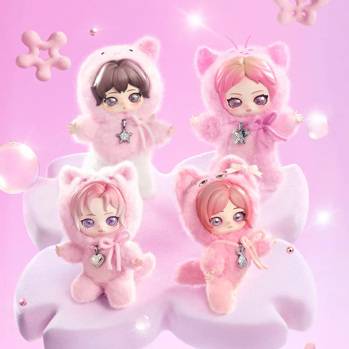 Pop Mart aespa Fluffy Club Series Vinyl Plush Doll Pendants