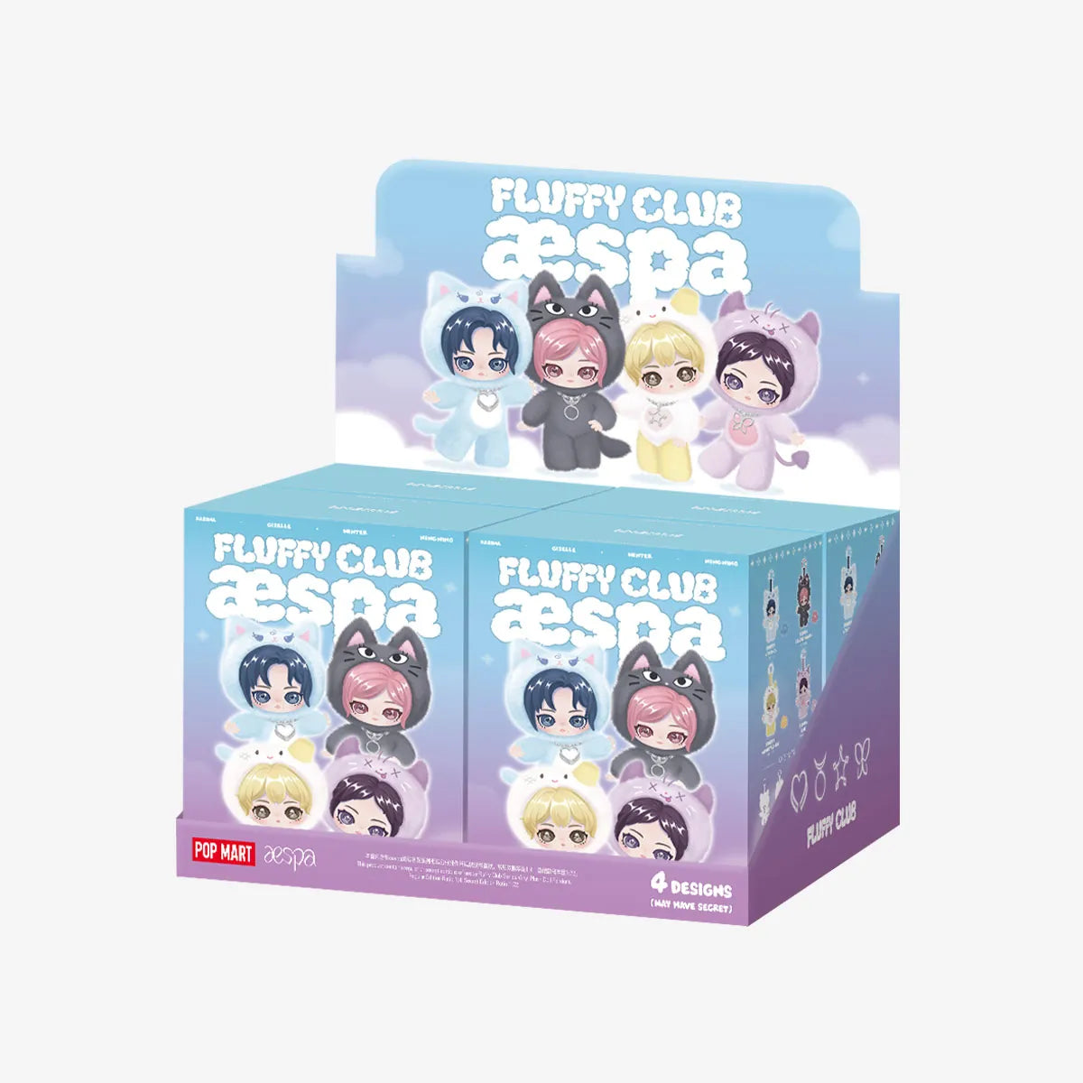 Pop Mart aespa Fluffy Club Series Vinyl Plush Doll Pendants