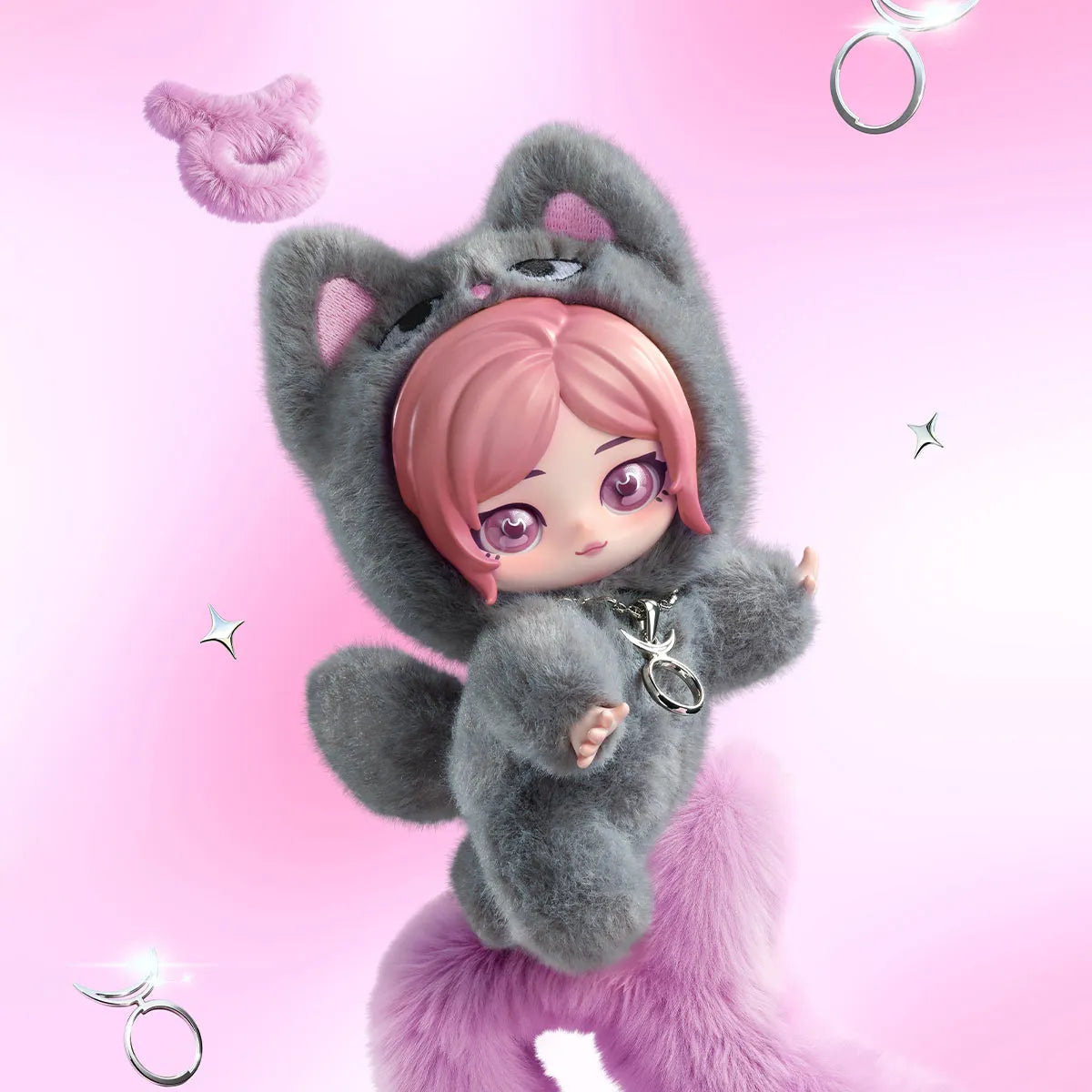 Pop Mart aespa Fluffy Club Series Vinyl Plush Doll Pendants