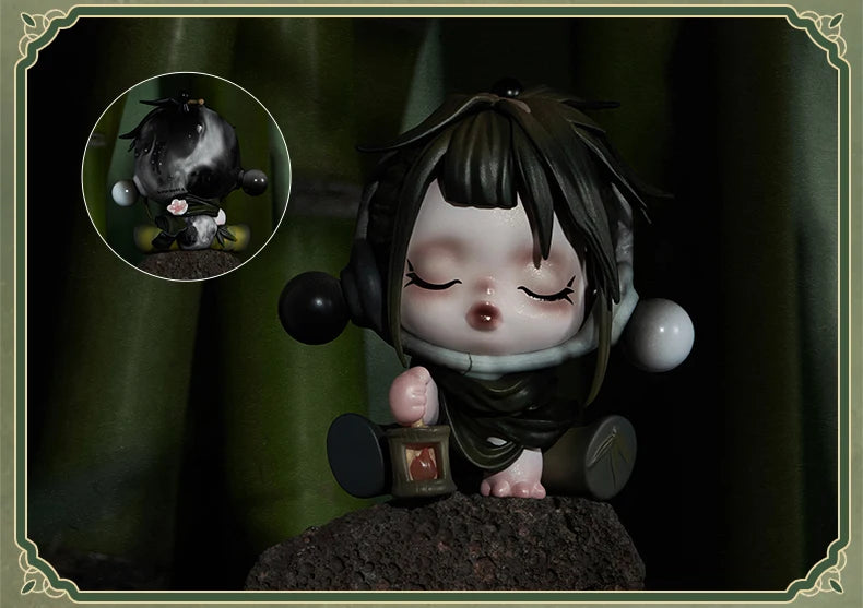 Pop Mart Skull Panda The Ink Plum Blossom Series Figures
