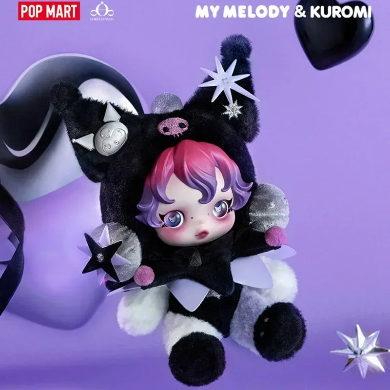 Pop Mart Skull Panda x My Melody x Kuromi Plush Pendants