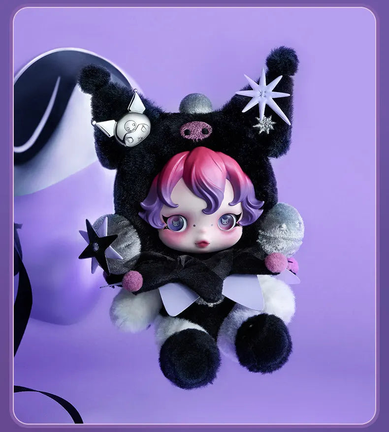 Pop Mart Skull Panda x My Melody x Kuromi Plush Pendants