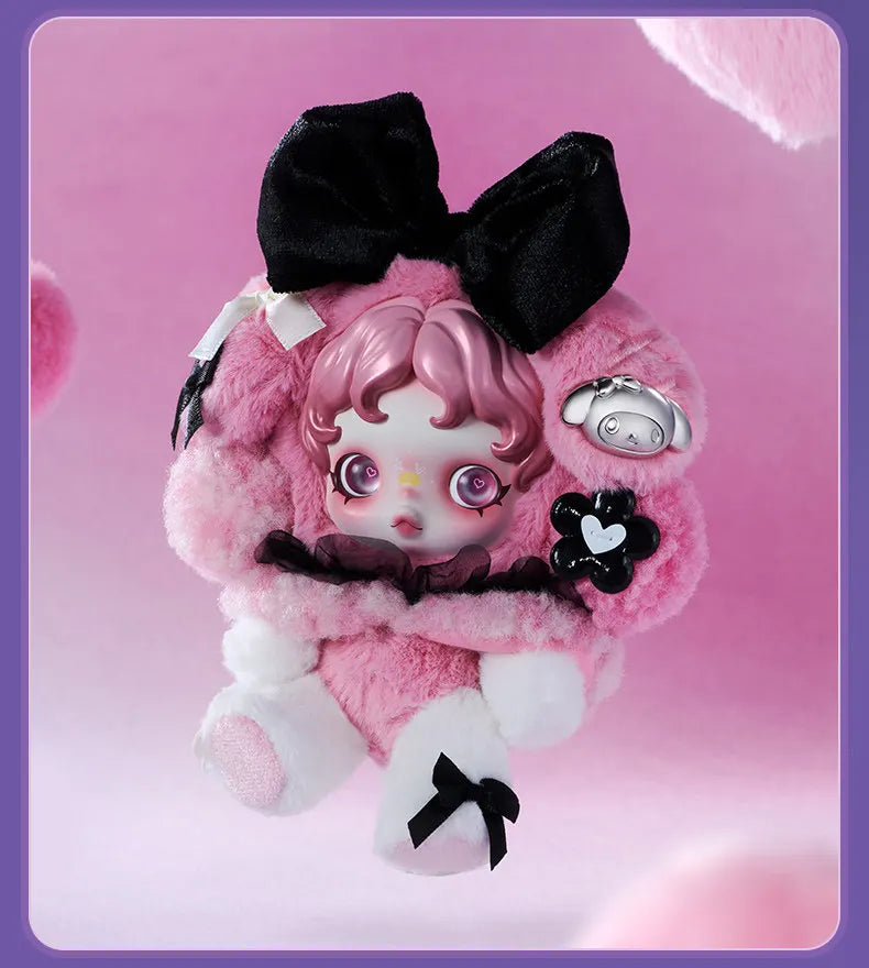 Pop Mart Skull Panda x My Melody x Kuromi Plush Pendants