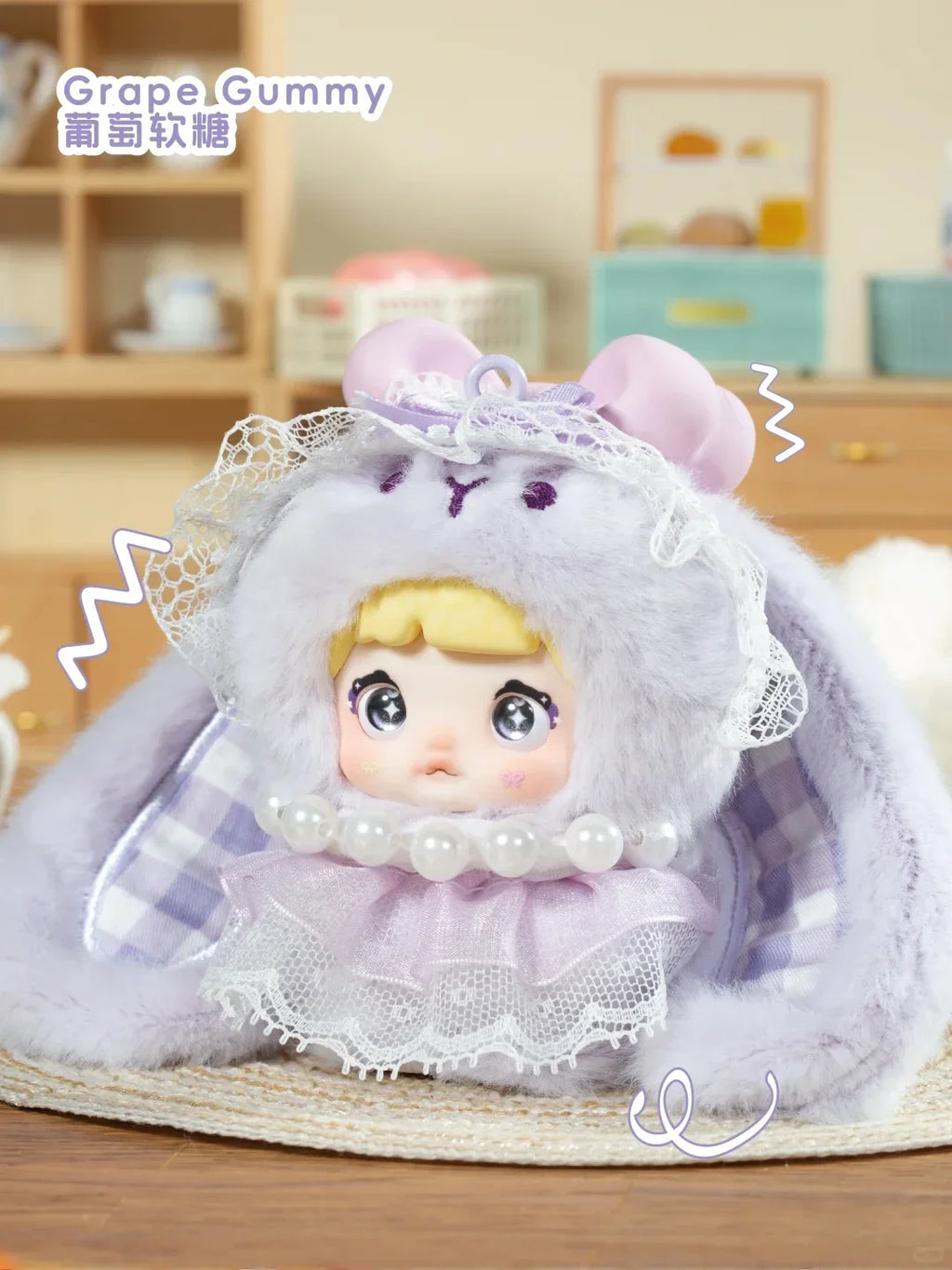 Nommi Baby Sweetheart Bunny Plush Pendants
